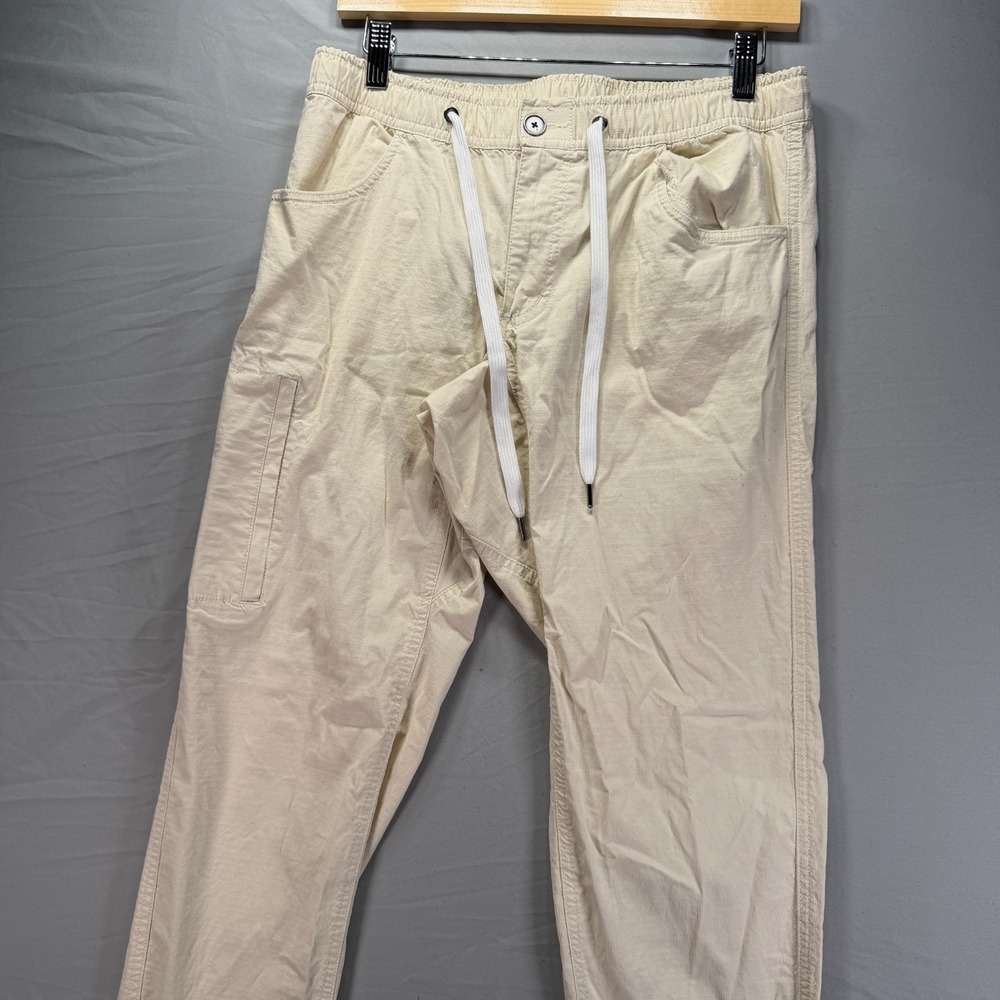 BYLT Pants Mens Medium Beige Cream Camo Weekender Ripstop Drawstring Cargo